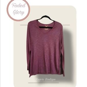 Women's Plum Heather Gray Longsleeve Top size XL